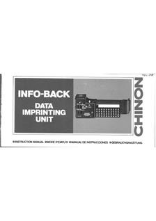Chinon CE 4 manual. Camera Instructions.